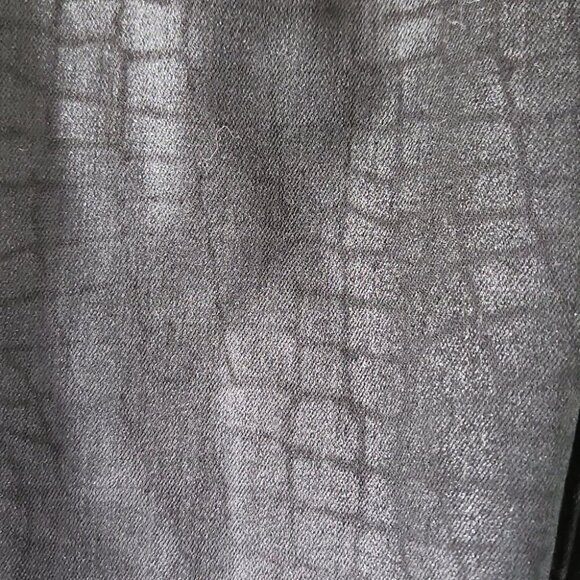 PAIGE | Hoxton Jeans Ultra Skinny Ankle Black Croc Luxe Coating Sz 29 - Picture 5 of 8